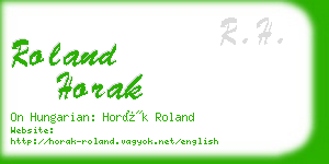 roland horak business card